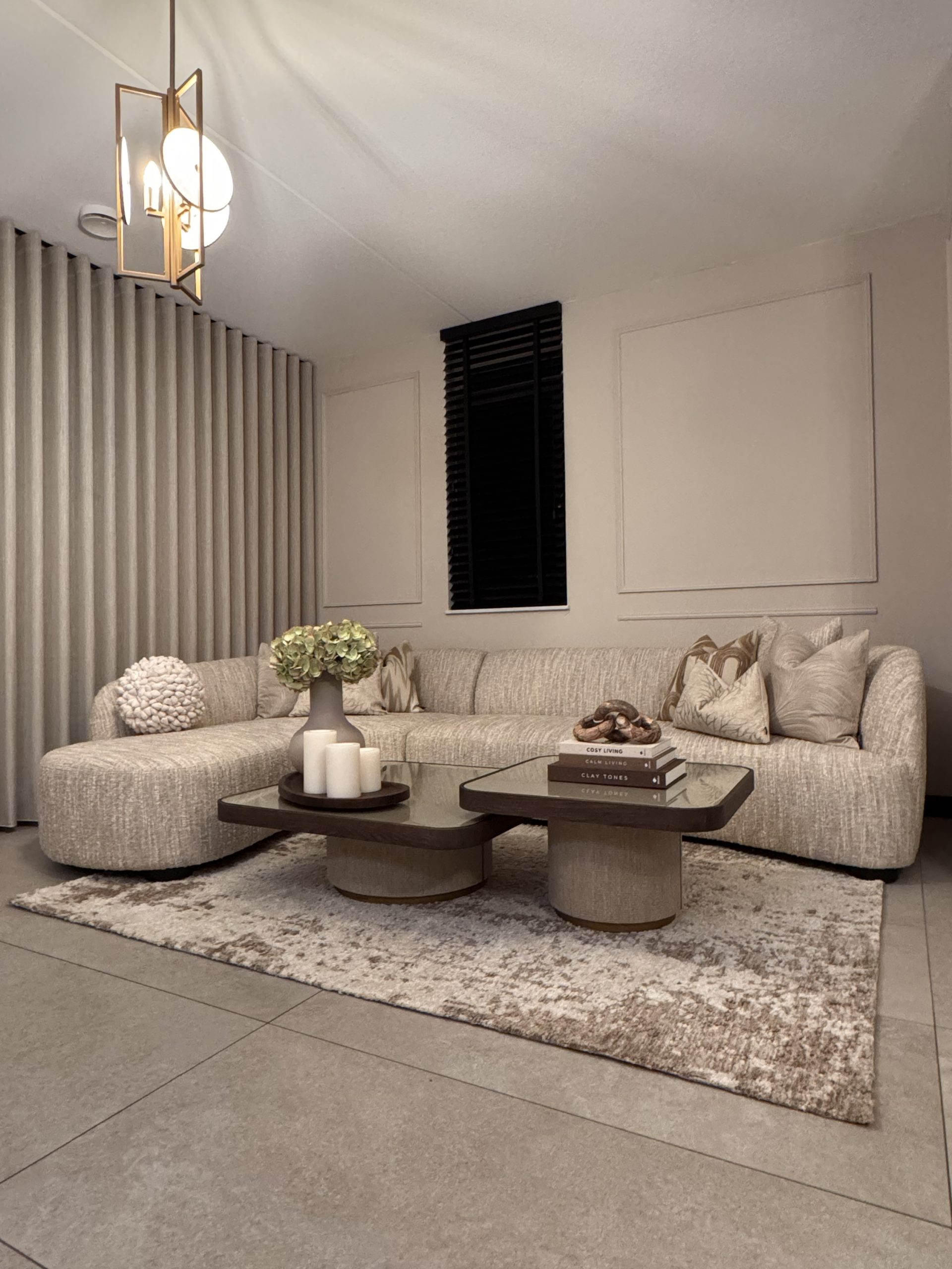 Luxe vloerkleed ivory, taupe, brown en caramel 160x230 cm